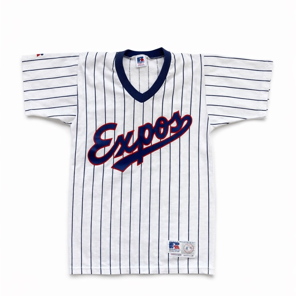 Vintage Montreal Expos Russell Athletic Youth Baseball Jersey T shirt USA Made
